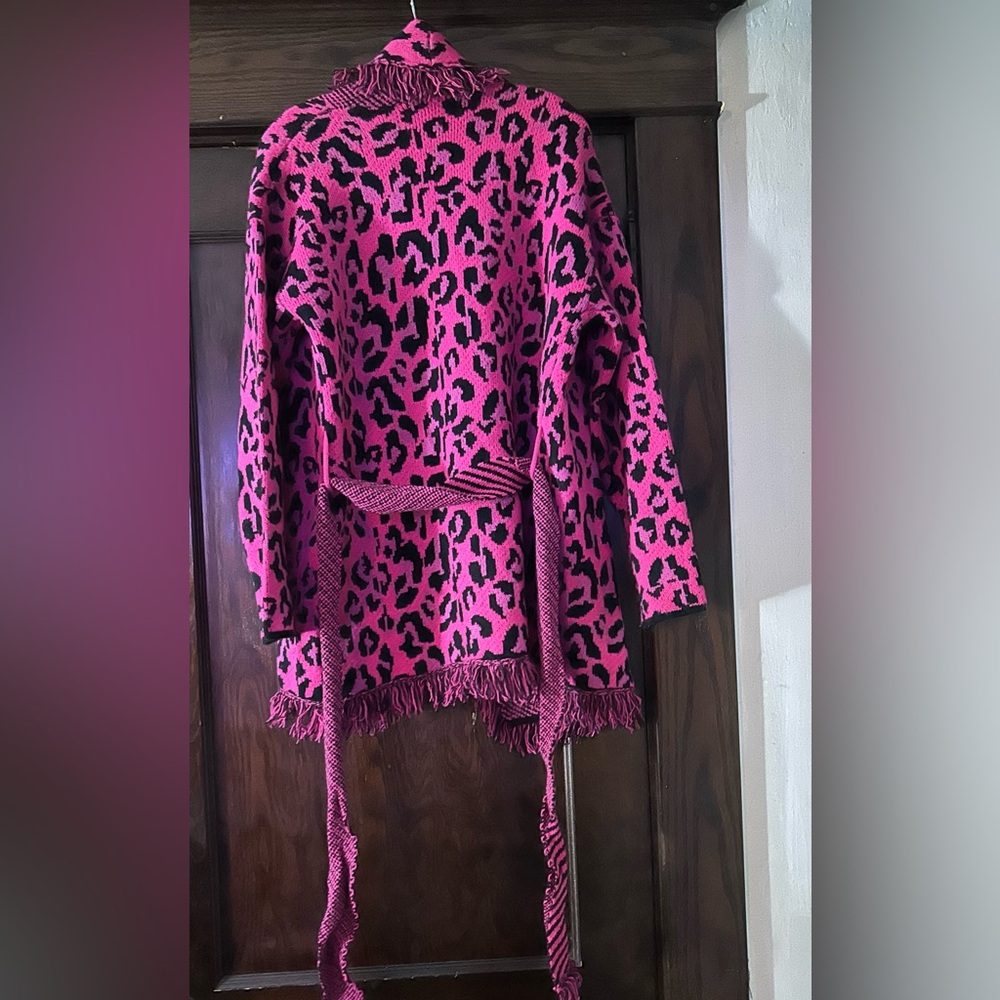 Pink Leopard Print Women's Jacket